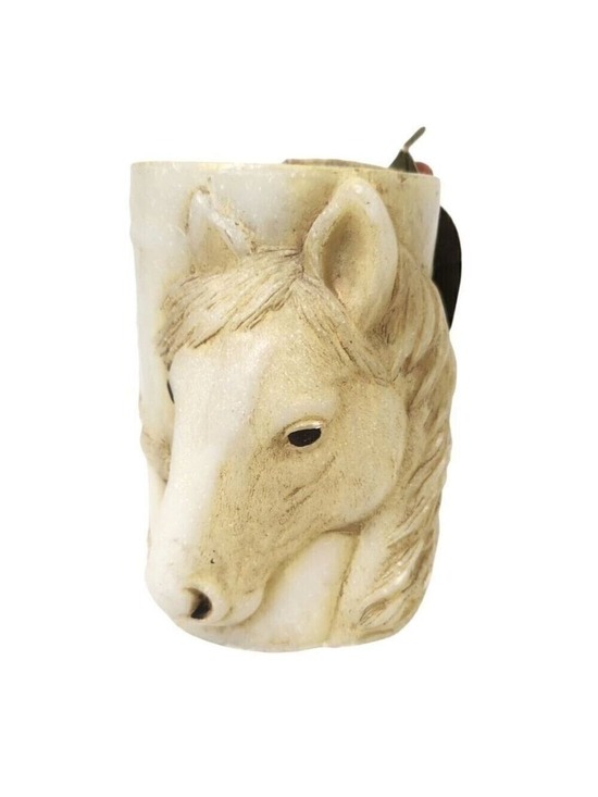 Lava Other - Horse Candle Decor 3D Pillar Candle Cream Color 5.5 Inch Beautiful Animal Spirit